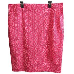 RipSkirt Hawaii Skirt Size XXL Pink White Geometric Dot 26.5 In Length 3 Pockets